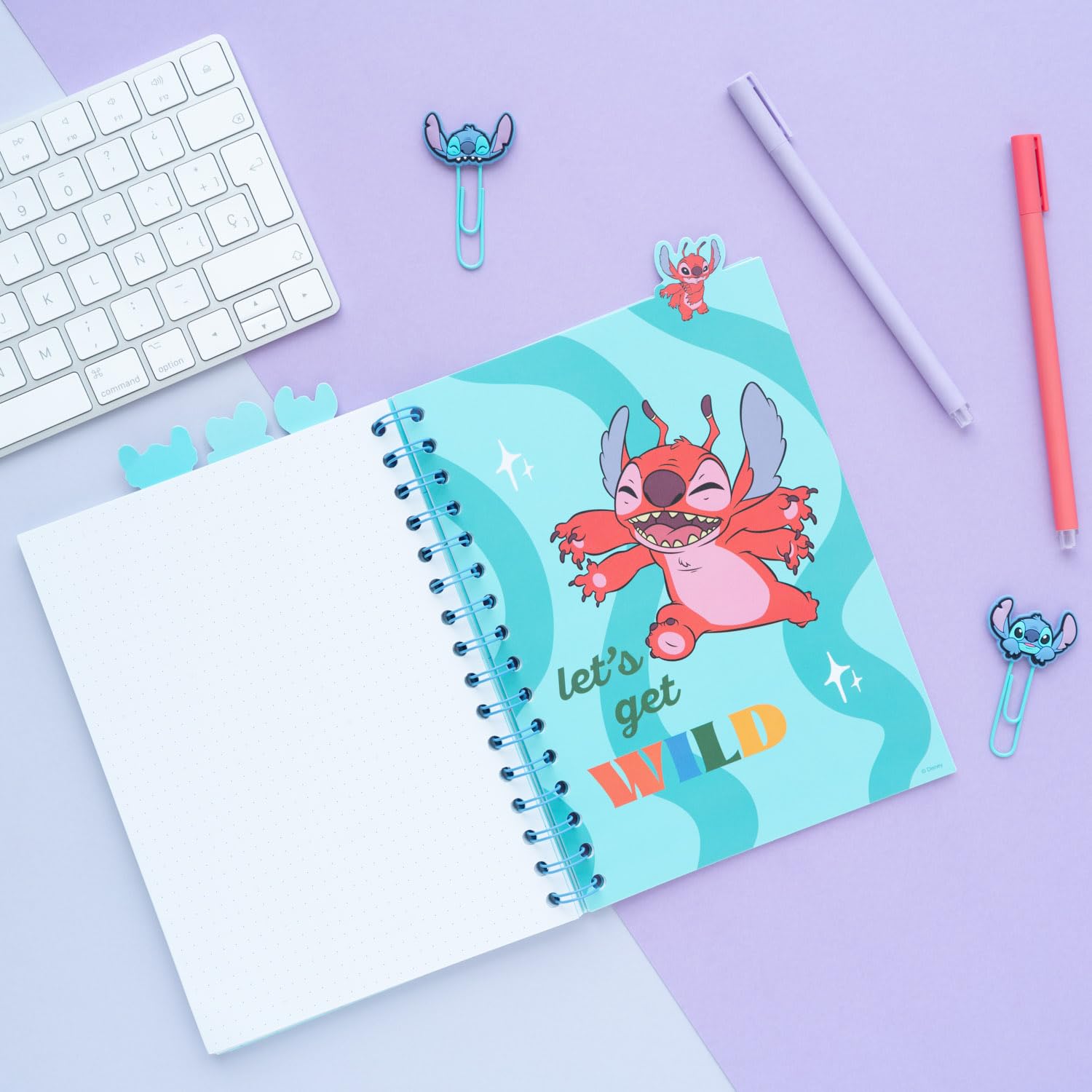 Seven Quaderno Ufficiale Lilo & Stitch – Con Applicazione Squishy, Interno Personalizzato, Scatola Regalo Inclusa, Formato 14.8x21 Cm