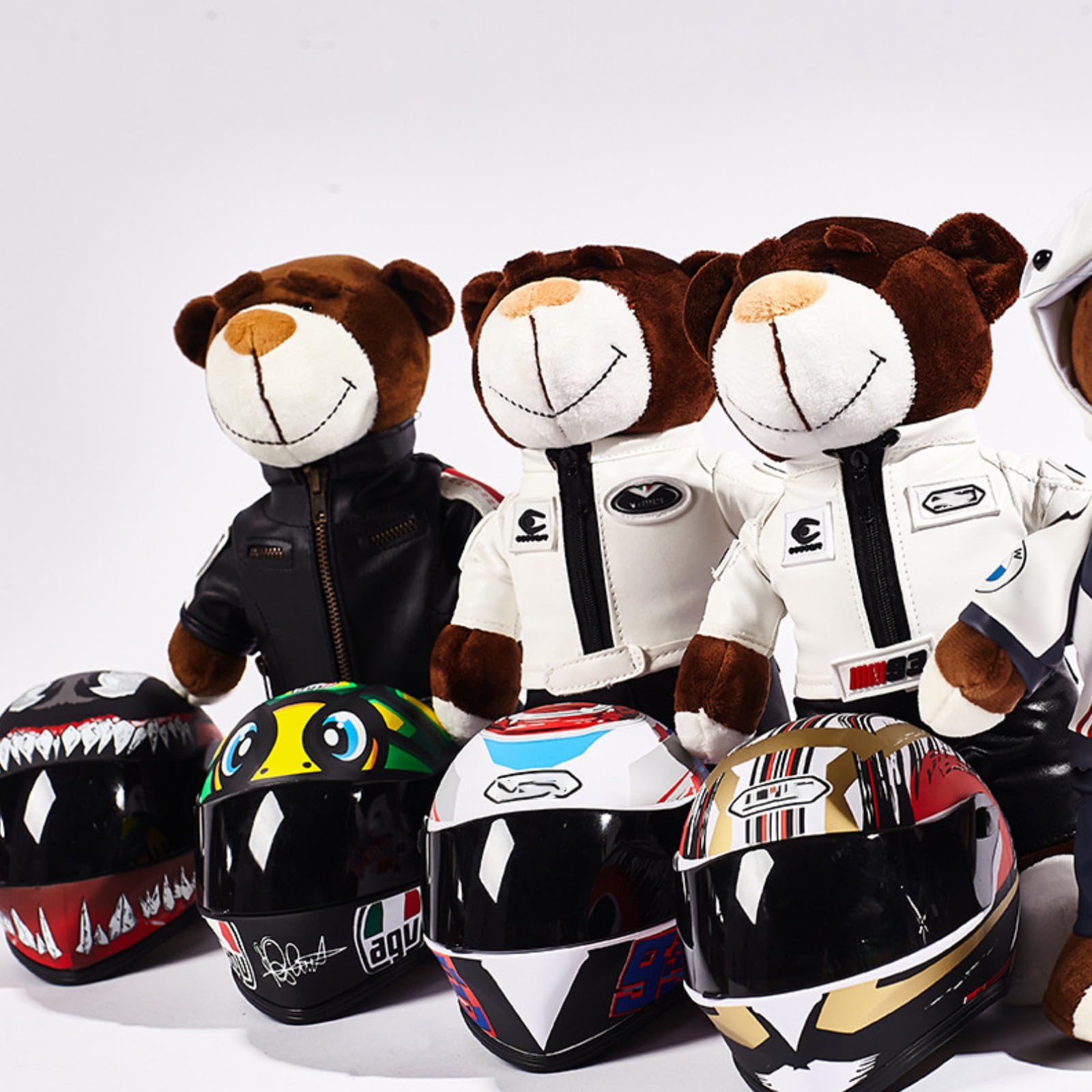 blue teddy bear motorcycle helmet Amazon.com: HTLNUZD Full Face Motorcycle Helmet with Stuffed Bear Jacket  Clothes Dolls Motorcycle Bear Decoration Helmet for Pet Helmet (Blue-Power  Switch) : Automotive
