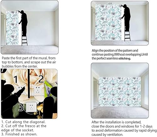 Miniatura 4 de YANFENQI Adhesivo de papel de pared para decoración de pared, no necesita pegamento adicional (40 pulgadas de ancho) x 31.5 pulgadas de alto