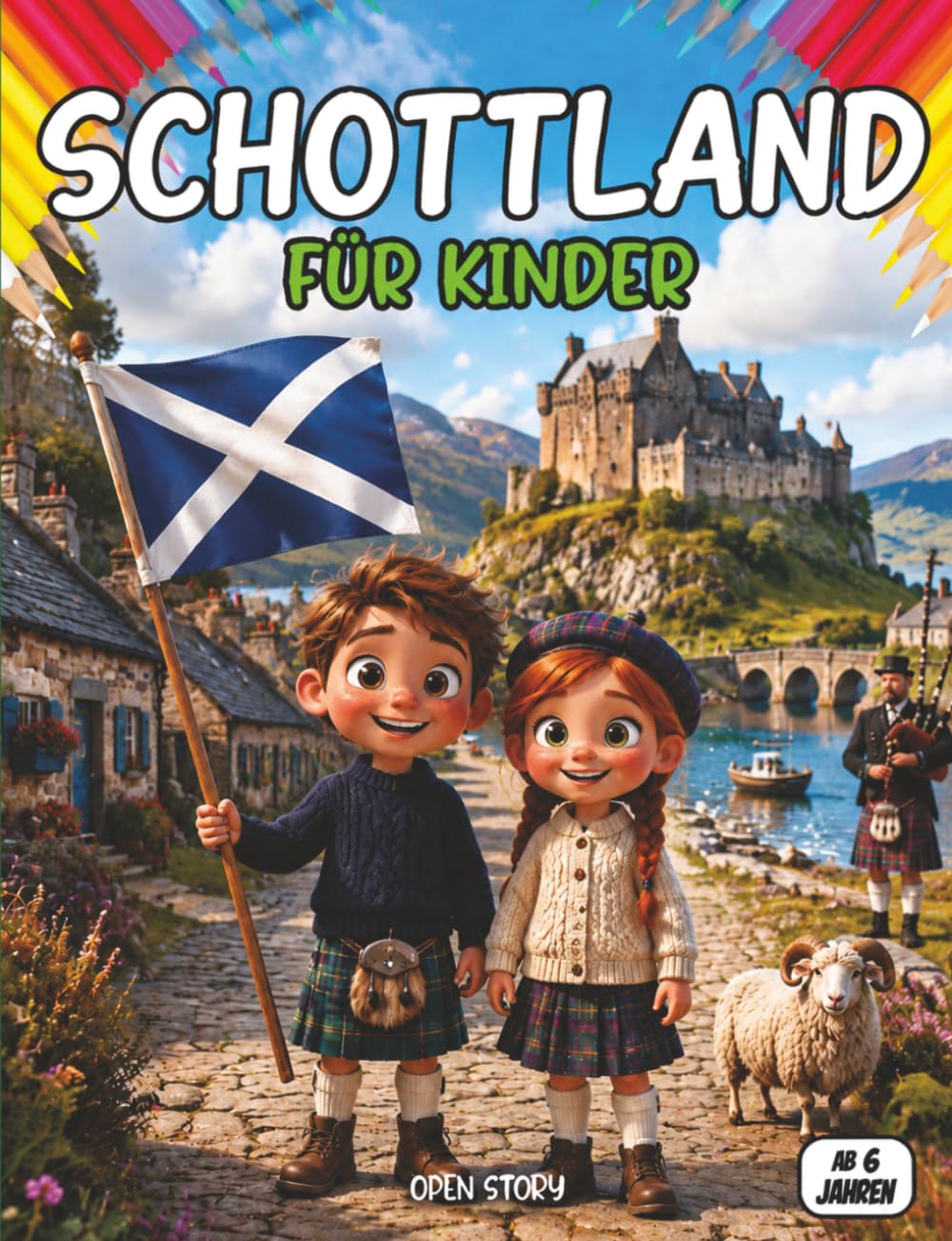 Schottland für Kinder: Highlands, Schlösser, Tiere & Traditionen – Wissen, Rätsel und Ausmalbilder für Kinder
