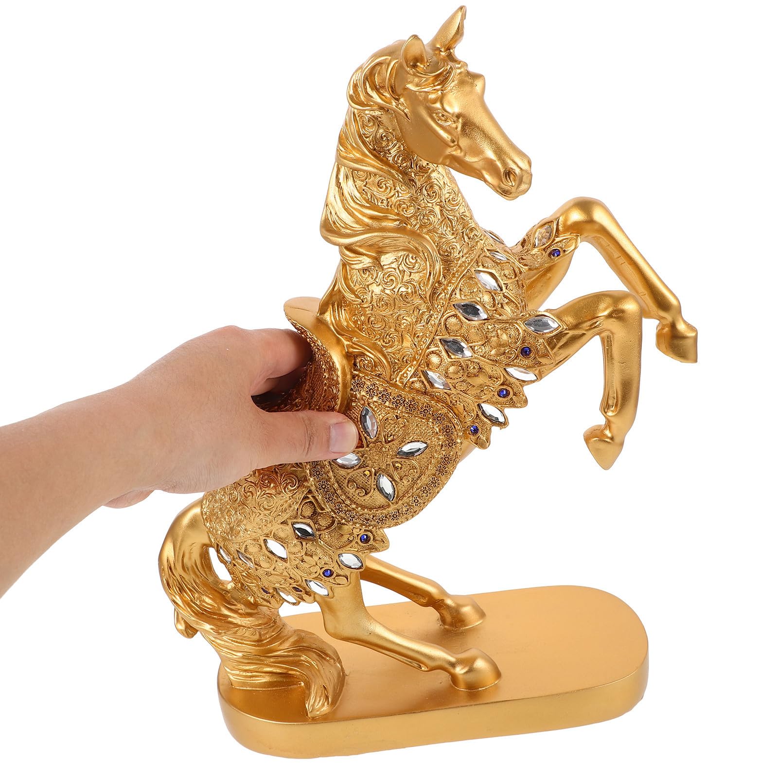 Statuetta Decorativa di Cavallo in Resina, Statua da Tavolo