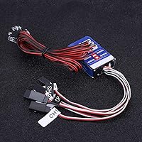 Vista 3 de Luz intermitente RC, kit de sistema de iluminación LED de 12 luces intermitentes de simulación para 1/10 1/8 RC coche/camión/oruga luces LED