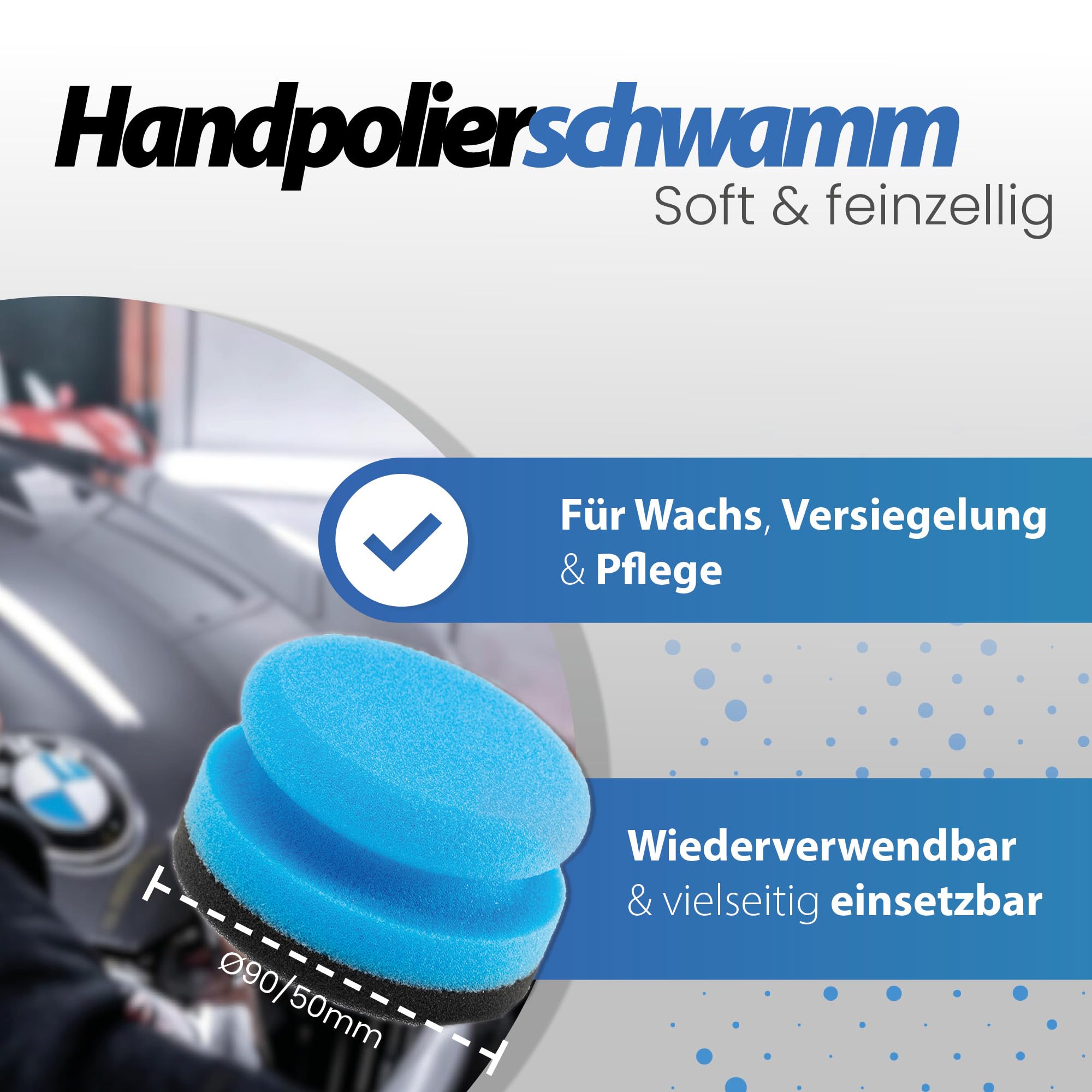 Detailmate Soft99 New Fusso Coat 12 Months Wax Dark Hartwachs Autowachs, Lackversiegelung, 200 gr für dunkle Lacke schwarz + langfloriges Mikrofaser Poliertuch + Polierschwamm