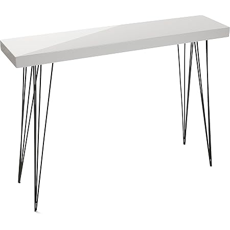 VERSA Consolle Stile Industriale, Misure (H x L x L) 80 x 30 x 120 cm, Metallo Nero