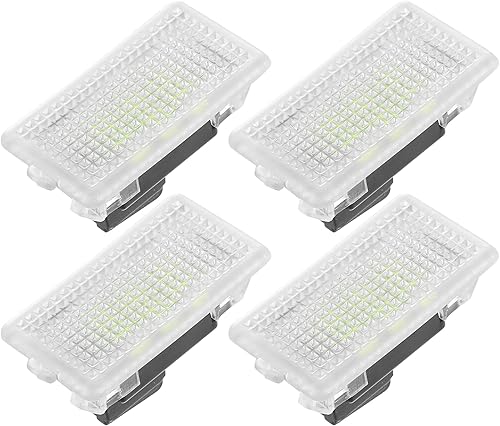 X AUTOHAUX 4 unids Footwell Light para el modelo 3/Y/S/X BlueLights Interior Coche Luces LED azules para Footwell puerta charco bombillas de
