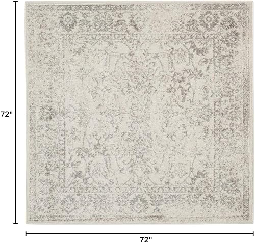 Miniatura 586 de Safavieh colección Adirondack - Alfombra de área, 6 x 9 pies, gris y azul, diseño oriental desgastado, no desprende pelusa, fácil cuidado, ideal