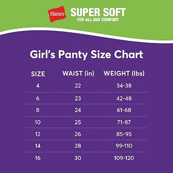 Hanes Girls' Organic Underwear, Brief & Hipster, Toddler & Girl Sizes, Pure Comfort Organic 100% Cotton Panties, 8-pack