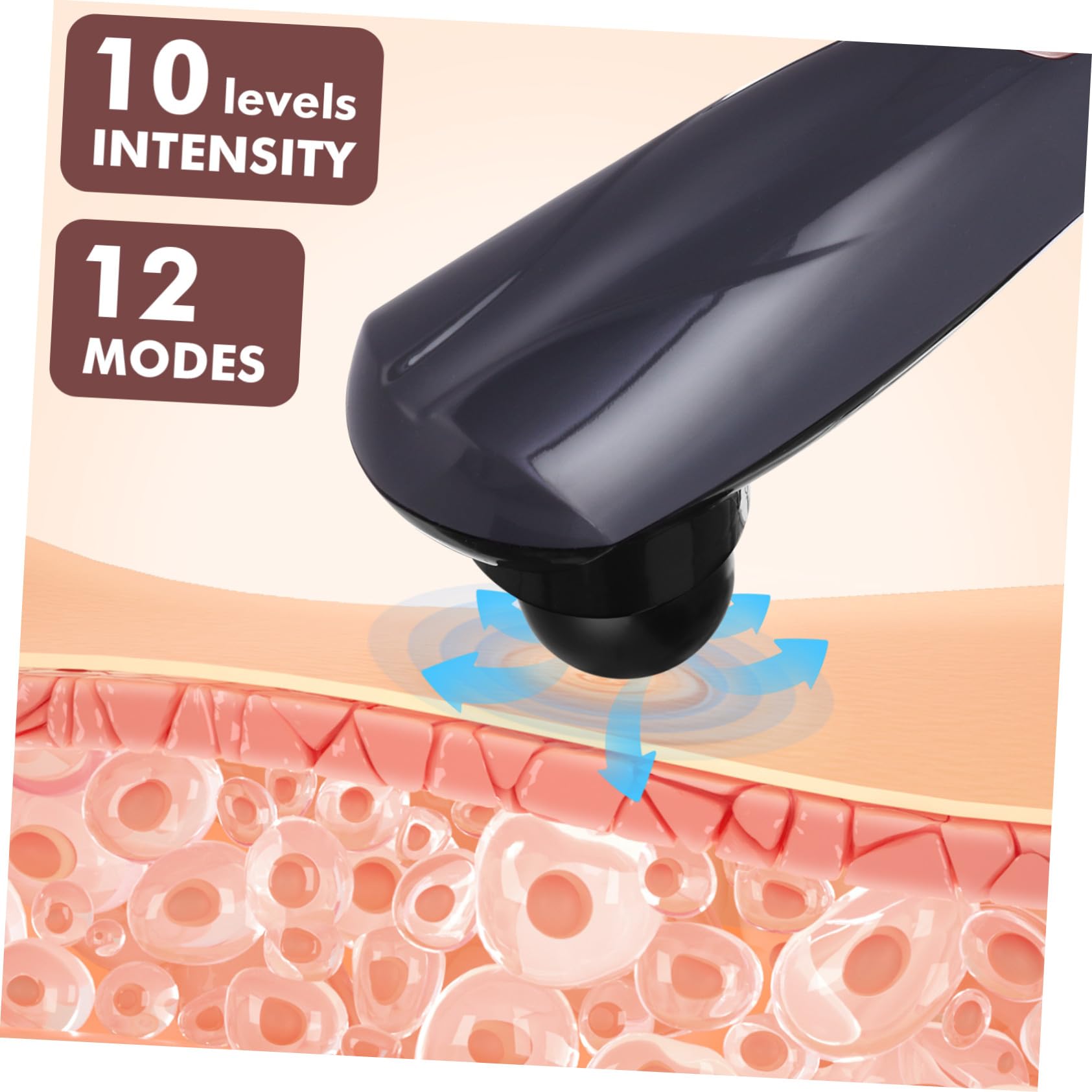 GANAZONO Massaggiatore Portatile a Forma di Delfino Design Ricaricabile, 2000mah, Materiale Abs per Massaggio Corpo e Collo Completo, per Rilassamento Muscolare
