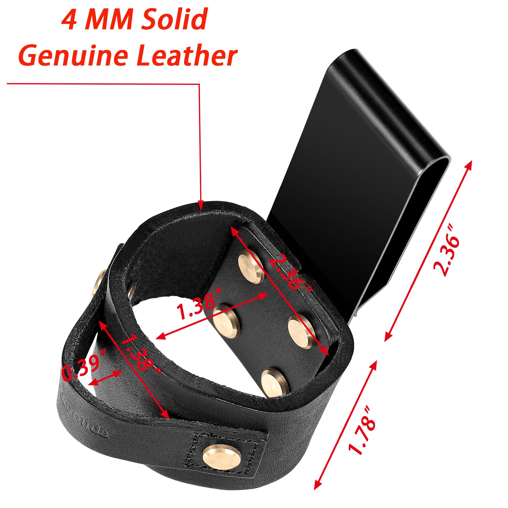 Leather Hammer Holster - Clip-On Tool Belt -6