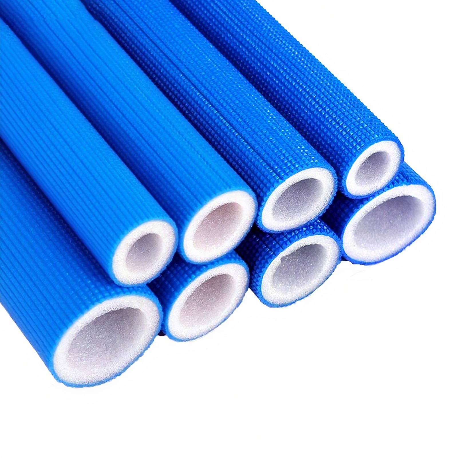 Foam Insulation Tube for Pipe ID 16-32mm(5/8"-1-1/4"), Insulating Tubing Covers, Cold and Hot Water Pipes Protection Hose, Lagging, Freeze, Thk 7mm(1/4")(Blue,ID 16mm)