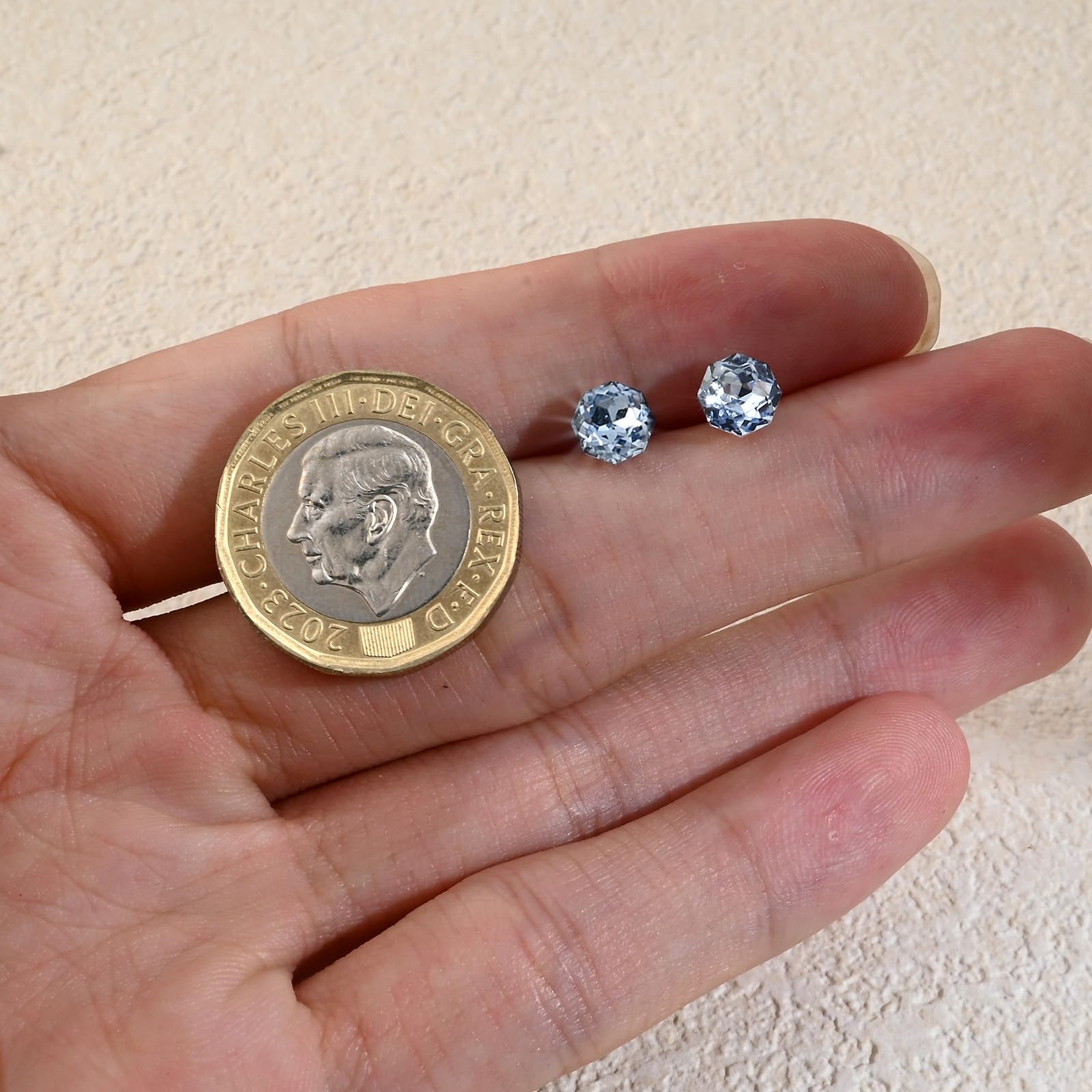 925 Sterling Silber Ohrstecker für Damen, Ohrringe Damen mit Aquamarin Kristallen und Edelstein-Geburtsstein, Hellblauer Geburtsstein Schmuck Geschenk für Frauen Freundin Mama Mädchen