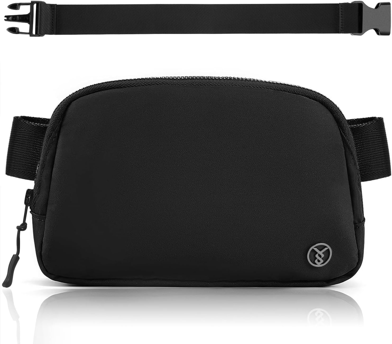 Belt bag Fanny pack YKK Zipper Cross Body for Women Men Crossbody Bags Waist Bag with Adjustable Strap Black Fashion Waist Packs Bag for Workout Running Hiking MAX Waist size 69.29in
