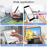Vista 7 de MEKO Paquete de 4 lápices capacitivos para pantallas táctiles, lápices capacitivos 2 en 1 de alta sensibilidad y precisión para iPad, iPhone