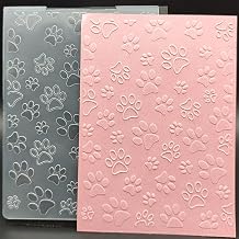 Plastic Embossing Folder A6 Size Puppy Footprints Pattern Paper Crafts Plastic Textured Impressions for Card Making Scrapbooking