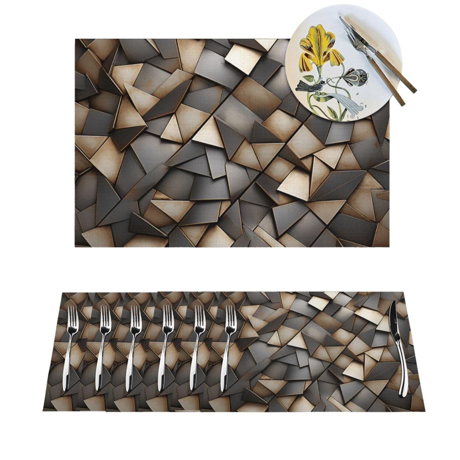 Set de table antidérapant métallique pour repas en terrasse et intérieur
