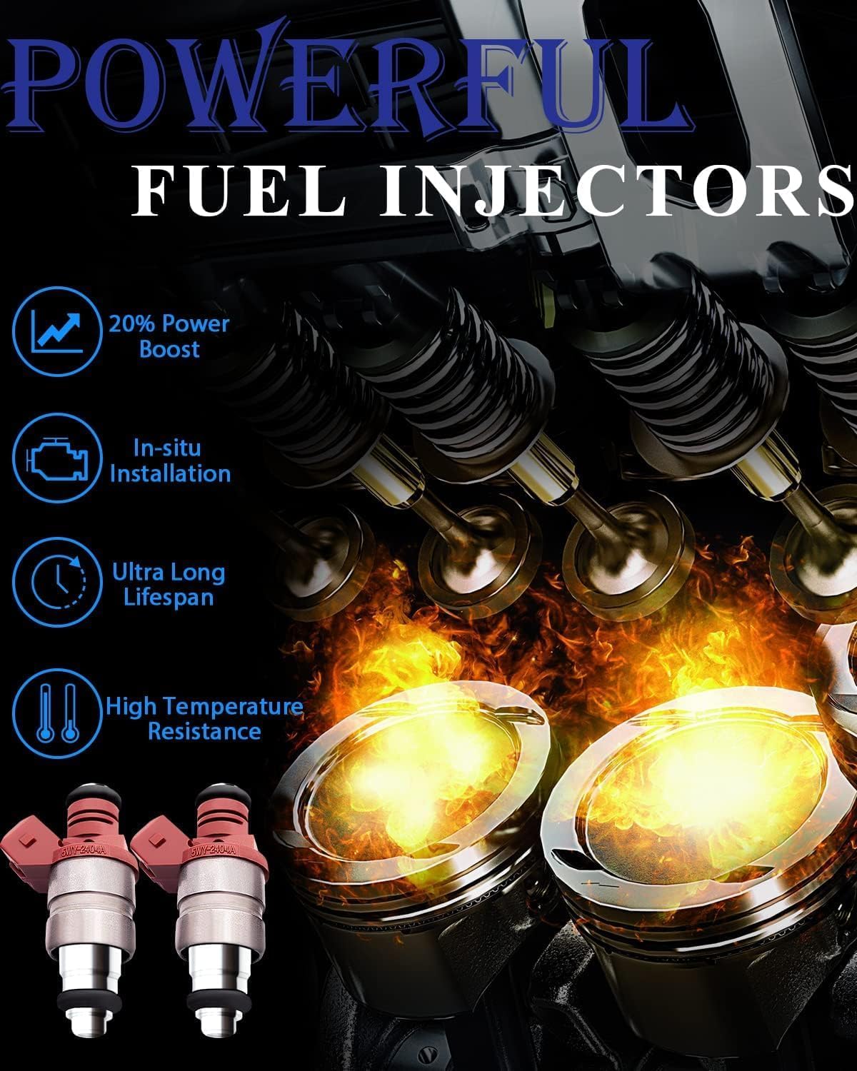 5WY2404A ALL-new Fuel Injectors for:-John Deere injectors 825i Gator UTV 3 Cylinder Engine 2011 2012 2013 2014 2015 2016 2017 High Performance Fuel Injectors Set of 3 Replace OE# MIA11720