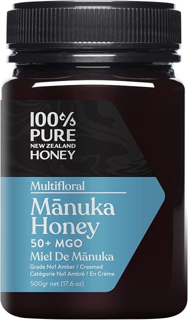 Multifloral Mānuka Honey MGO 50+ by 100% Pure New Zealand Honey, 500 g