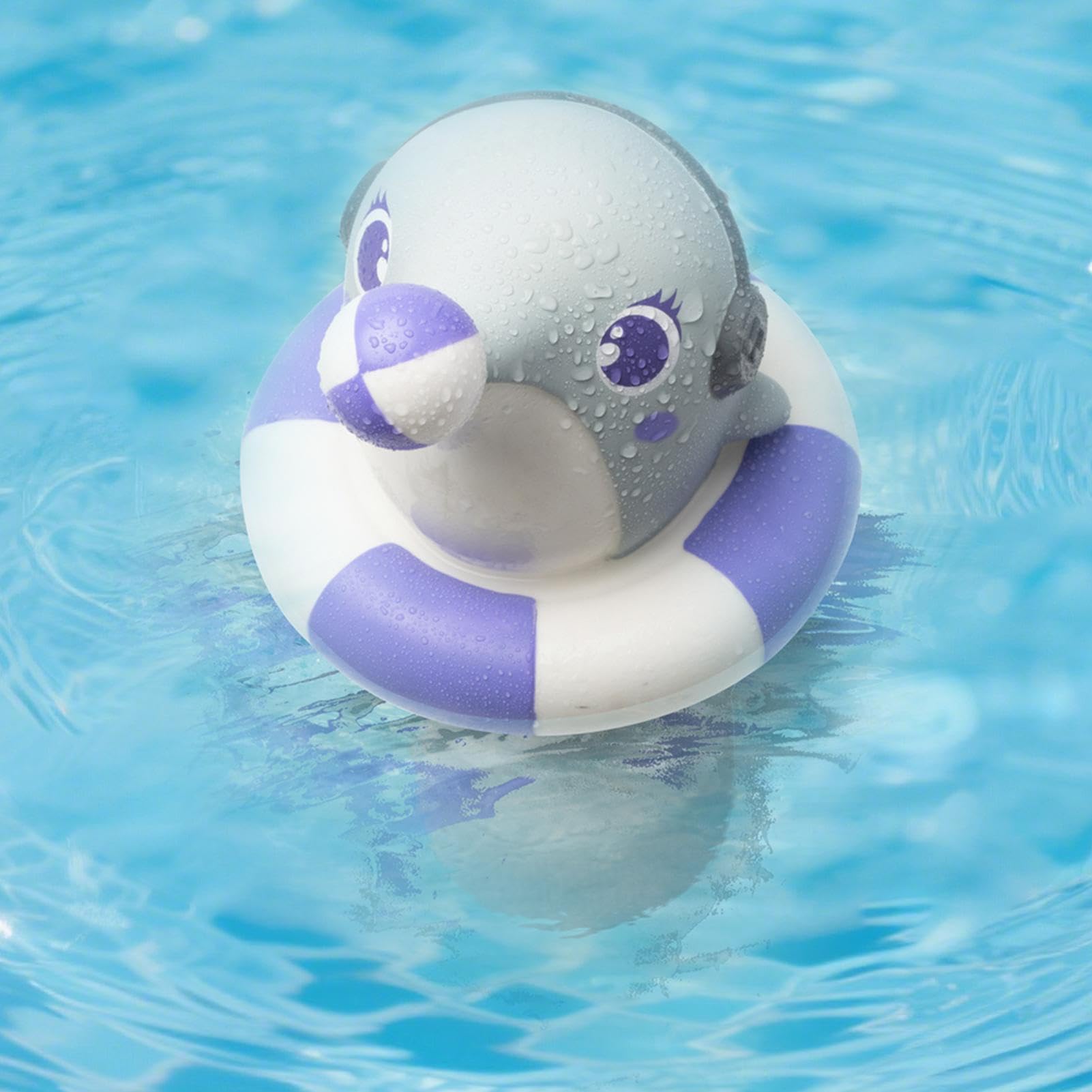 Dolphin dozownik chloriny, pływający uchwyt na tablet, uniwersalna dekoracja basenu, regulowane wzornictwo, mocne akcesoria do wody, do spa, do basenu, hotelu, 16,22 x 6,22 x 11,42 cm