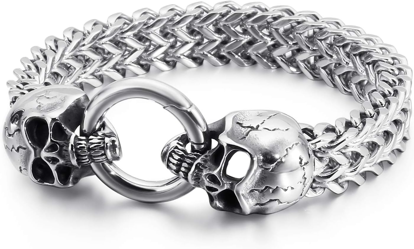 Kalen Men's Bracelet, Viking Men's Stainless Steel Bracelet, Punk