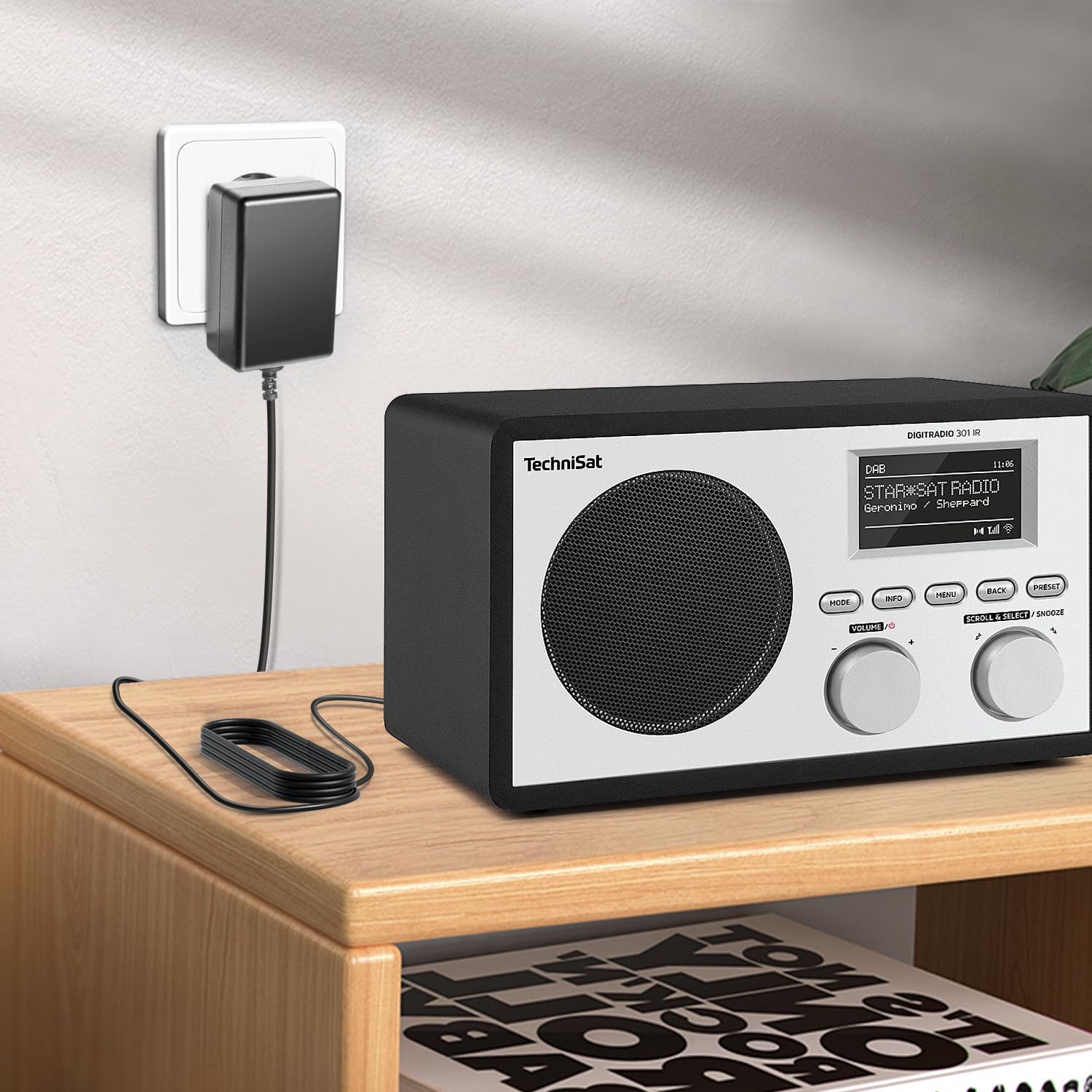 KFD Chargeur secteur 9 V Câble de charge pour MEDION E66877(MD 43877) DAB+ Life P66200 (MD45200) Radio de chantier MD 86185 Radio numérique, Technisat Digitradio 301 IR 306 IR 307, UEME DAB+ FM Radio