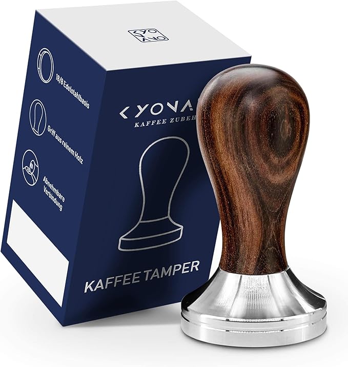 KYONANO Tamper 51mm, Kaffee Tamper aus Edelstahl 304 mit Chacate