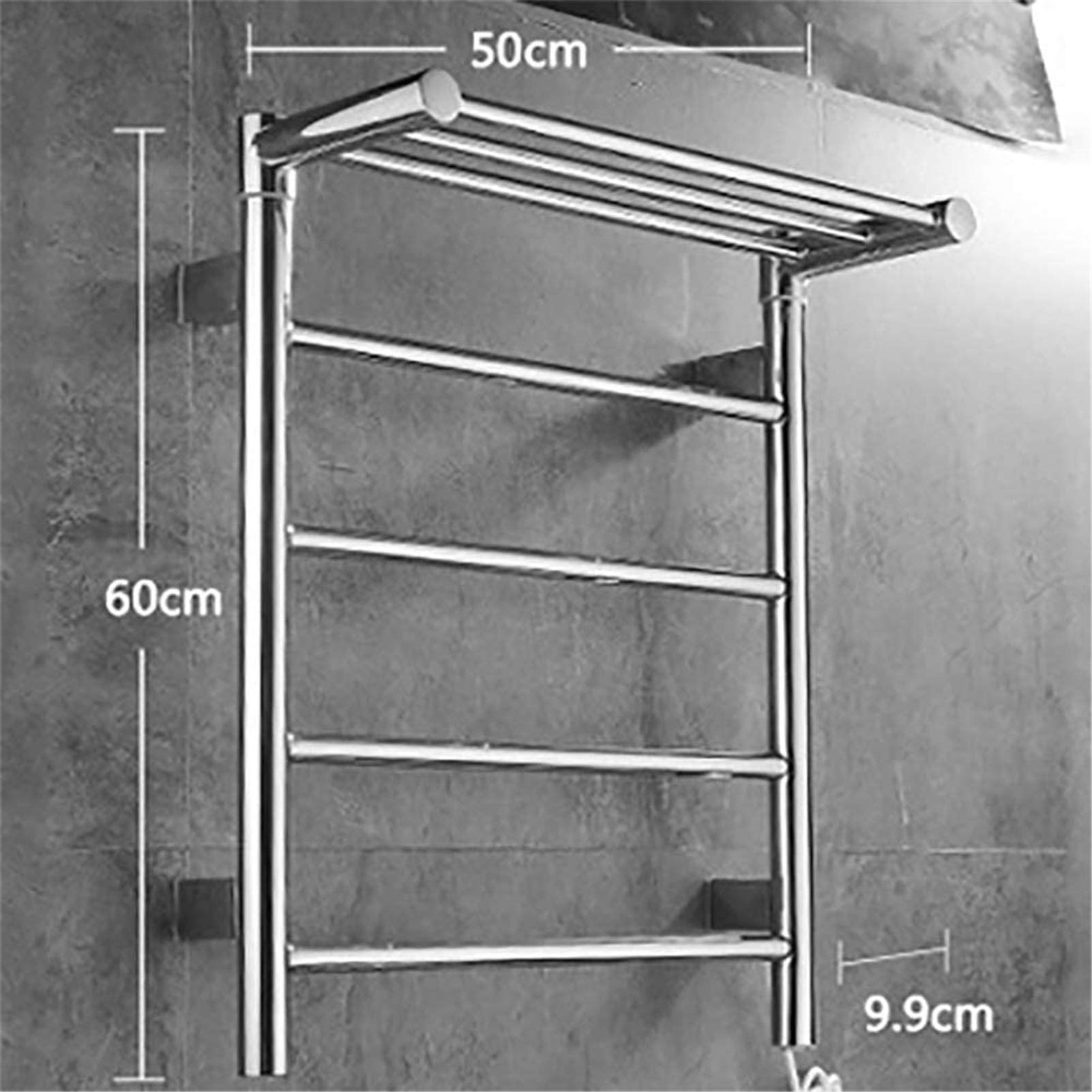 Calentador de Toallas de Pared para baño, toallero calefactado, toallero eléctrico de Acero Inoxidable 304, secador de Toallas de Pared, radiador de baño, Accesorios de baño p(Hardwired)