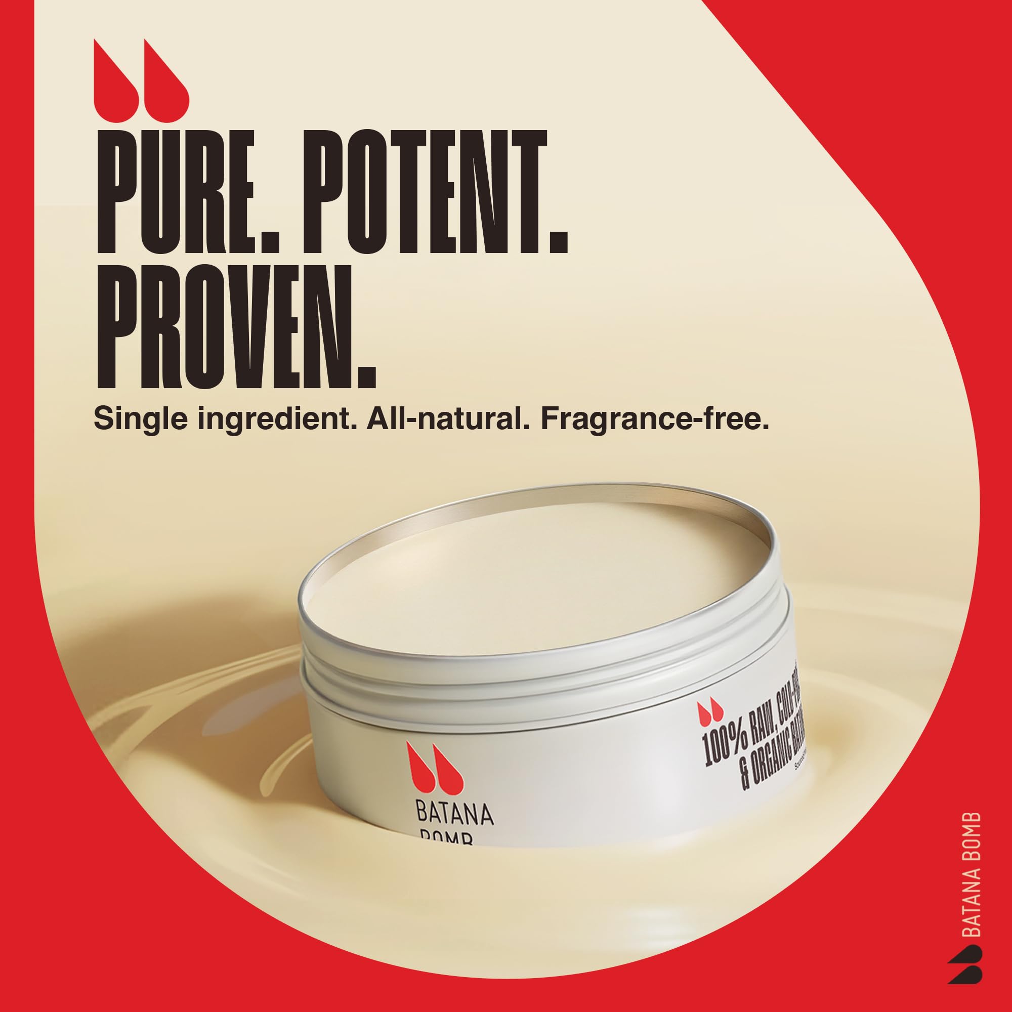 Unscented Beard Balm with Organic Batana Oil