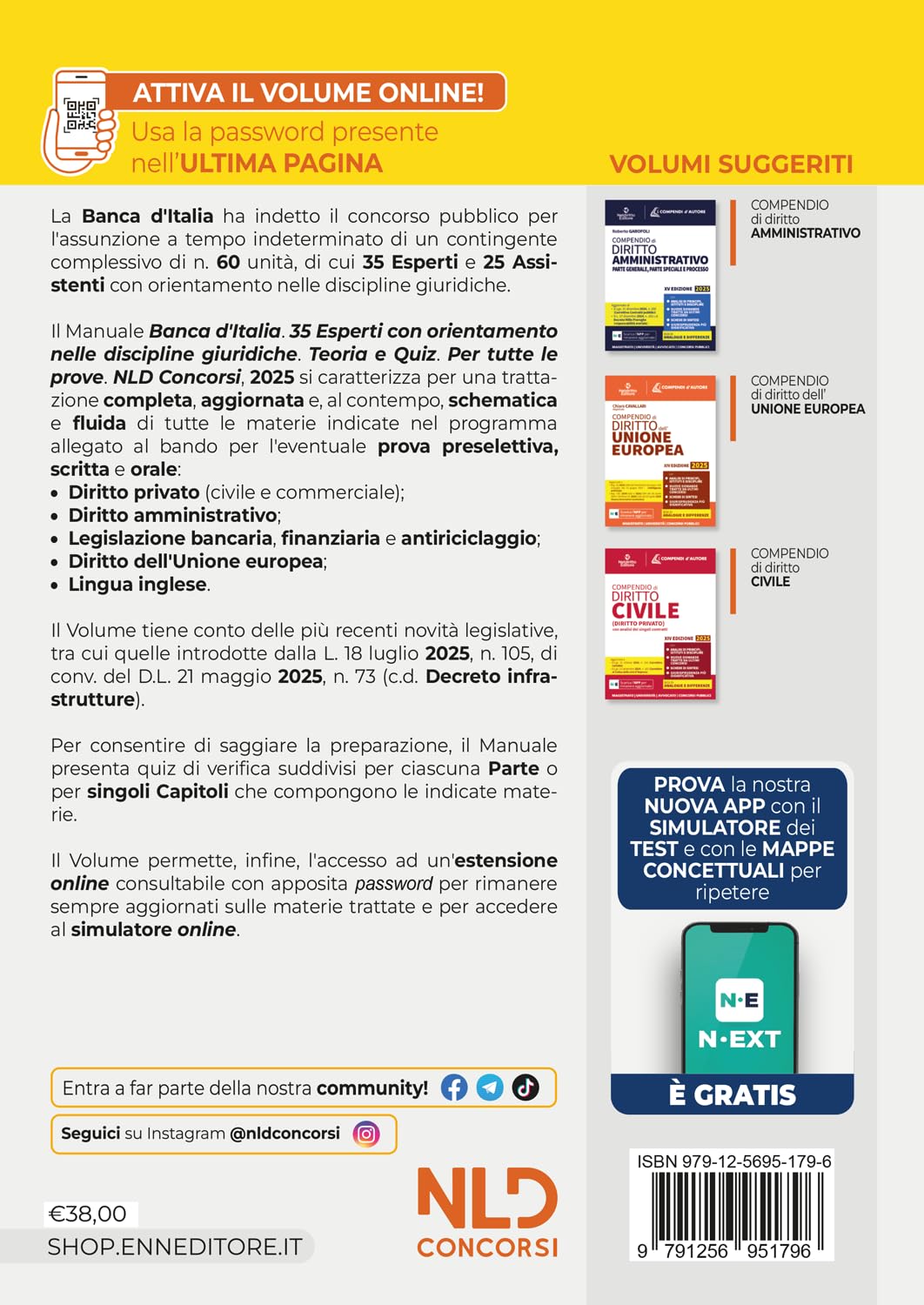 Concorso 60 unità Banca d'Italia. 35 posti per esperti con orientamento nelle discipline giuridiche. Manuale di teoria e quiz. Nuova ediz.