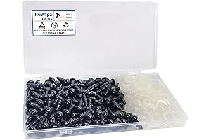 RuWfpz Crochet Safety Eyes 8mm (5/16 inch) 100-Piece Value Pack with Washers...
