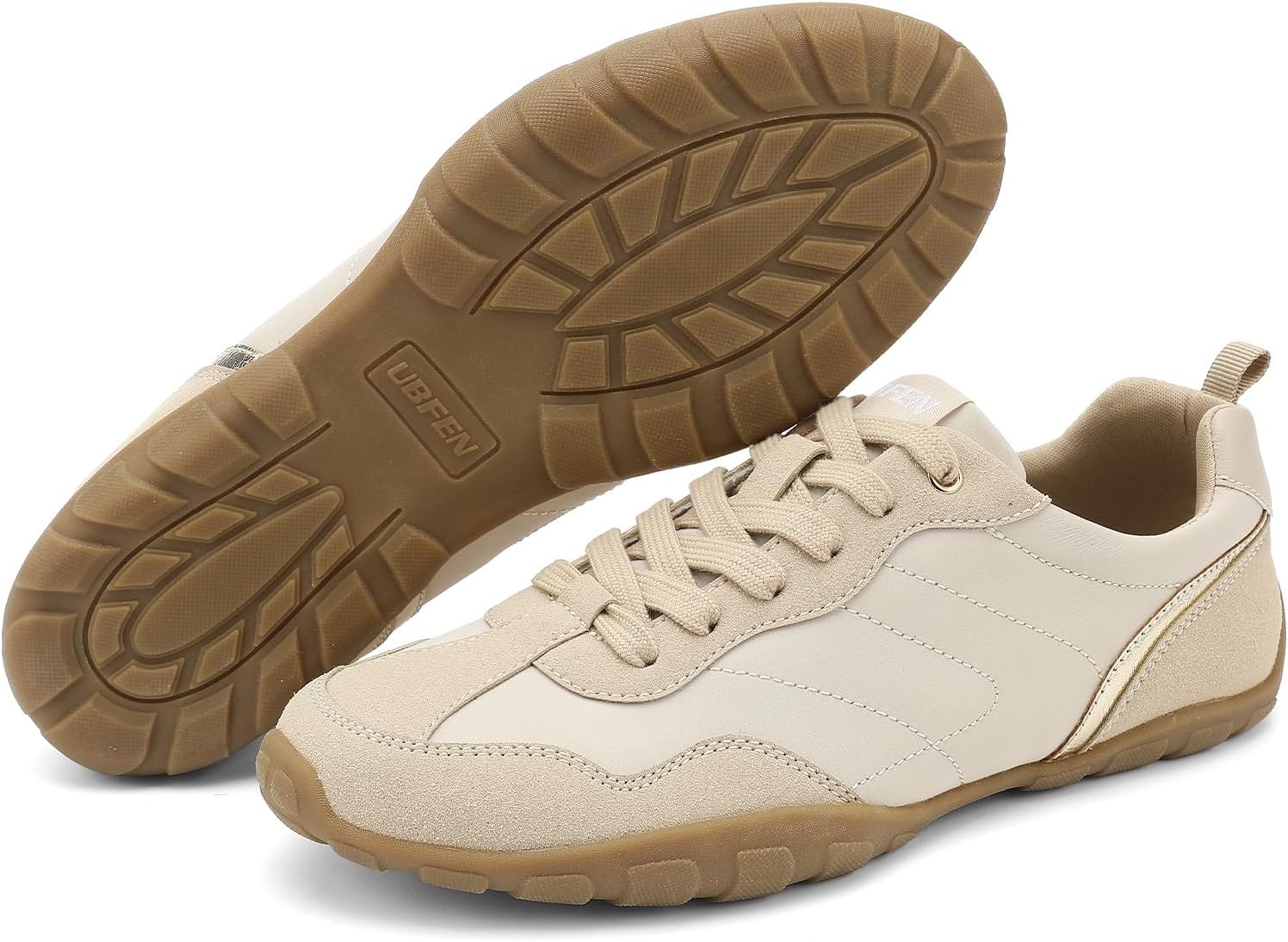 UBFEN Womens Retro Fashion Sneakers All-Day Minimalist Comfortable Walking Tennis Shoes Lightweight Zero Drop Barefoot Style