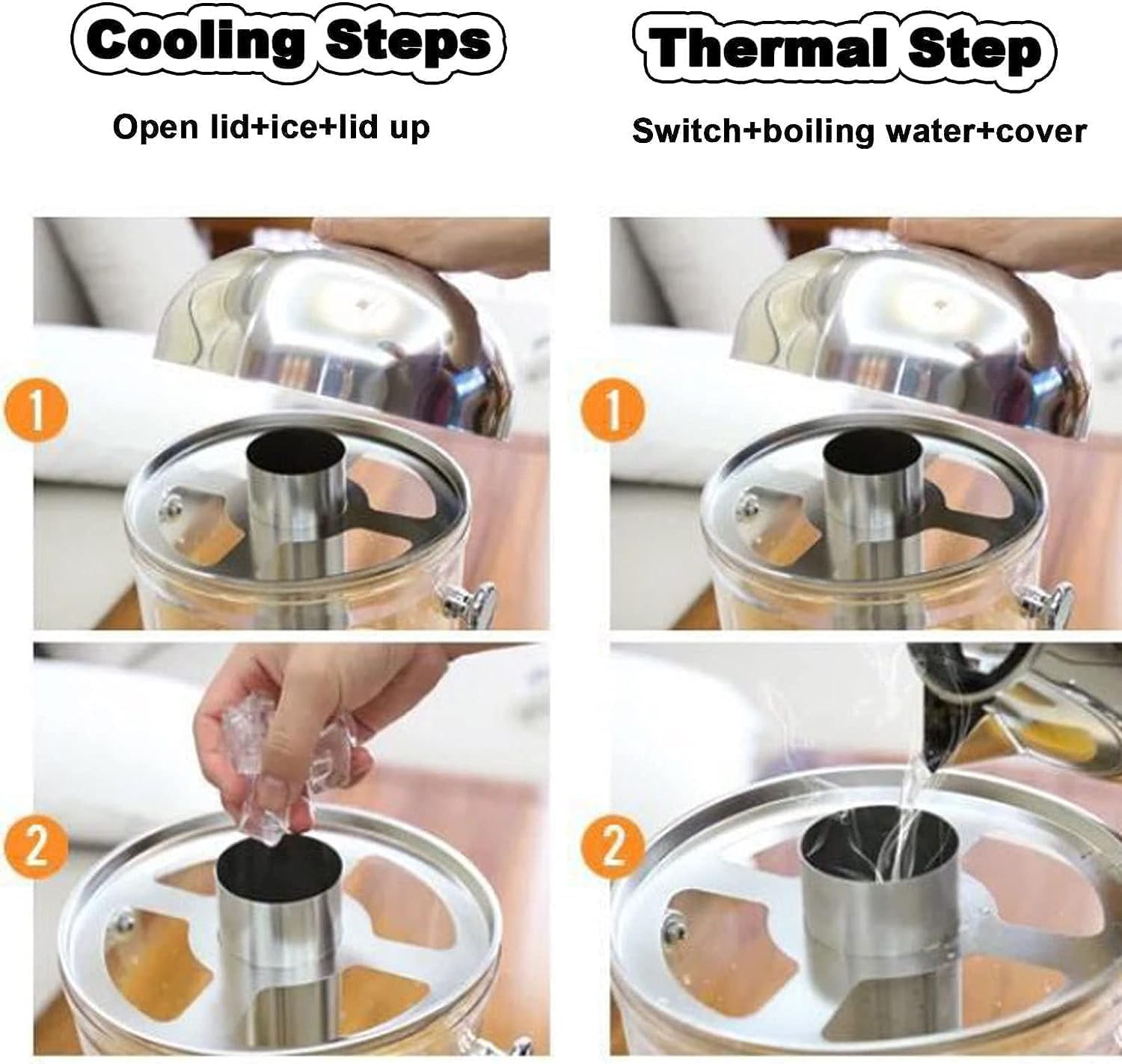 Distributore di bevande, in acciaio inox, per bevande calde e fredde, dispenser per succhi e acqua, ideale per feste ed eventi, soluzione durevole e conveniente