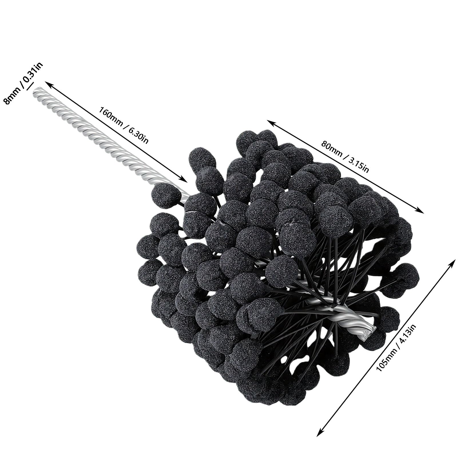 FTVOGUE Honeta Cylindra Silnika Typu Kulowego, 4,125 Cala 105 Mm | Węglik krzemu, ziarnistość 240, elastyczne narzędzie do honowania cylindrów w kształcie kuli, do renowacji poprzez usuwanie