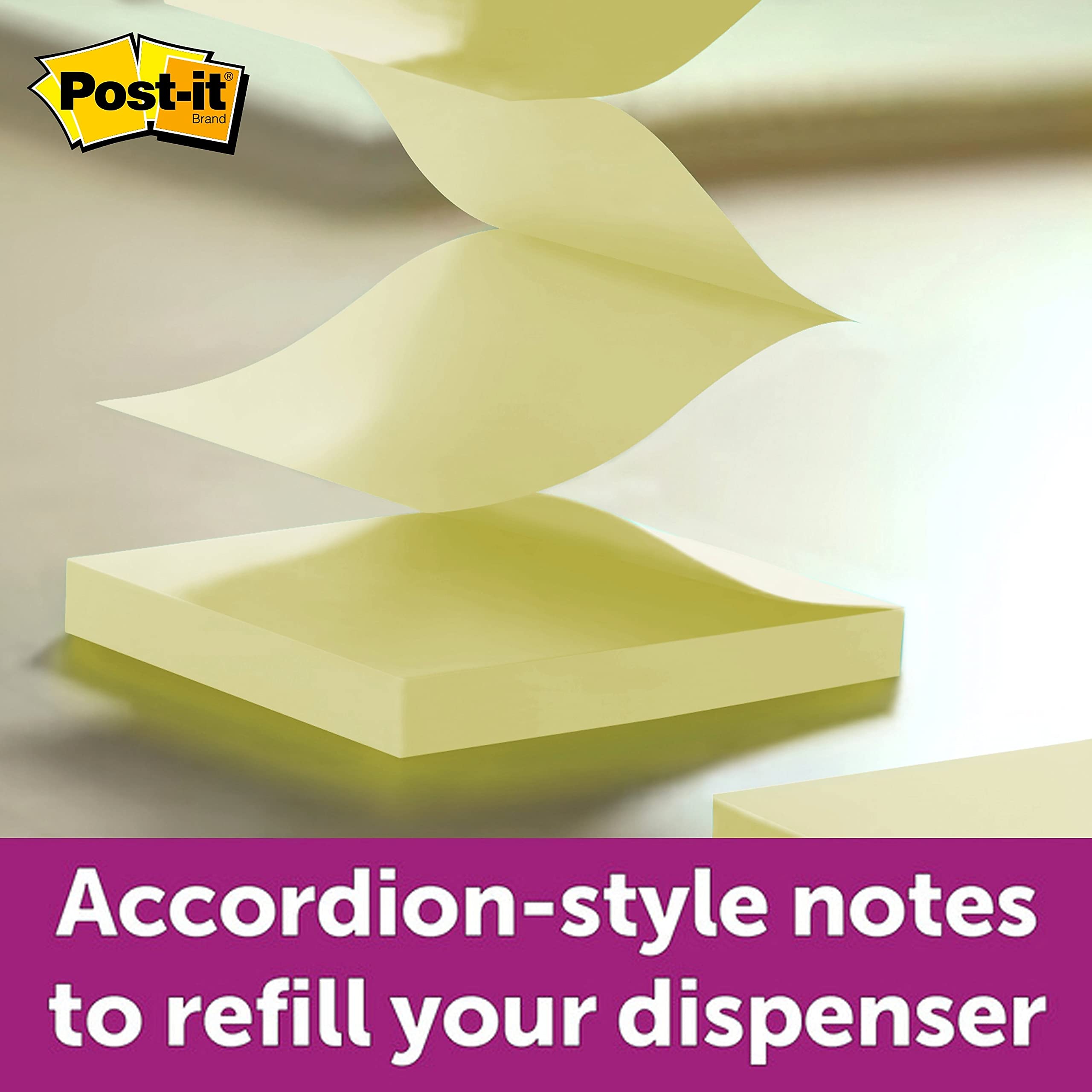 Post-it Pop-up Notes Super Sticky R3306SSMIA Pop-up 3 x 3 Note Refill Miami 90/Pad 6 Pads/Pack