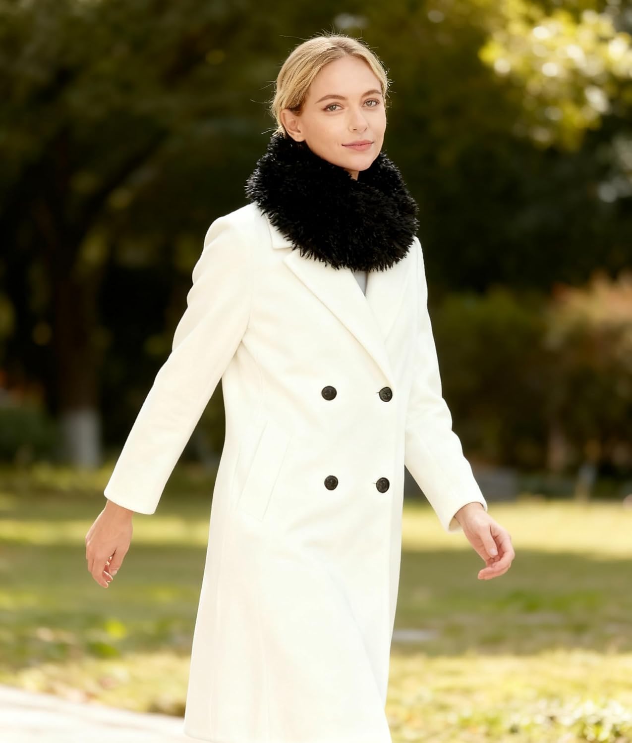 Lina & Lily Shaggy Faux Poodle Fur Women's Fall Winter Infinity Scarf Neck Warmer - Image 4