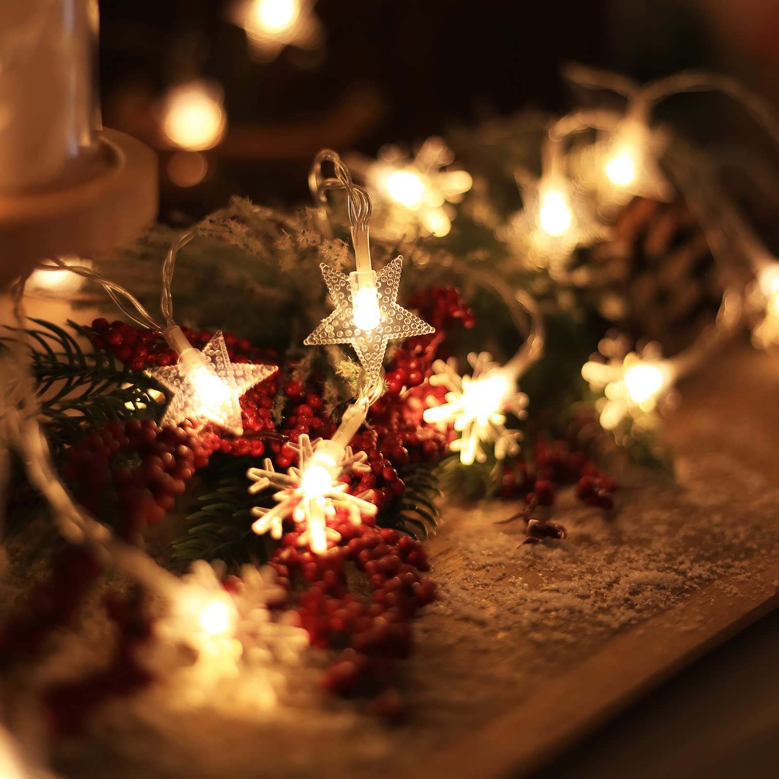 LEDクリスマスライト 暖色系 緑色ケーブル LEDクリスマスライト 暖色系