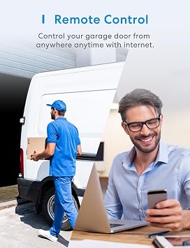 meross Smart Garage Door Opener Remote Work with HomeKit, Alexa and Google