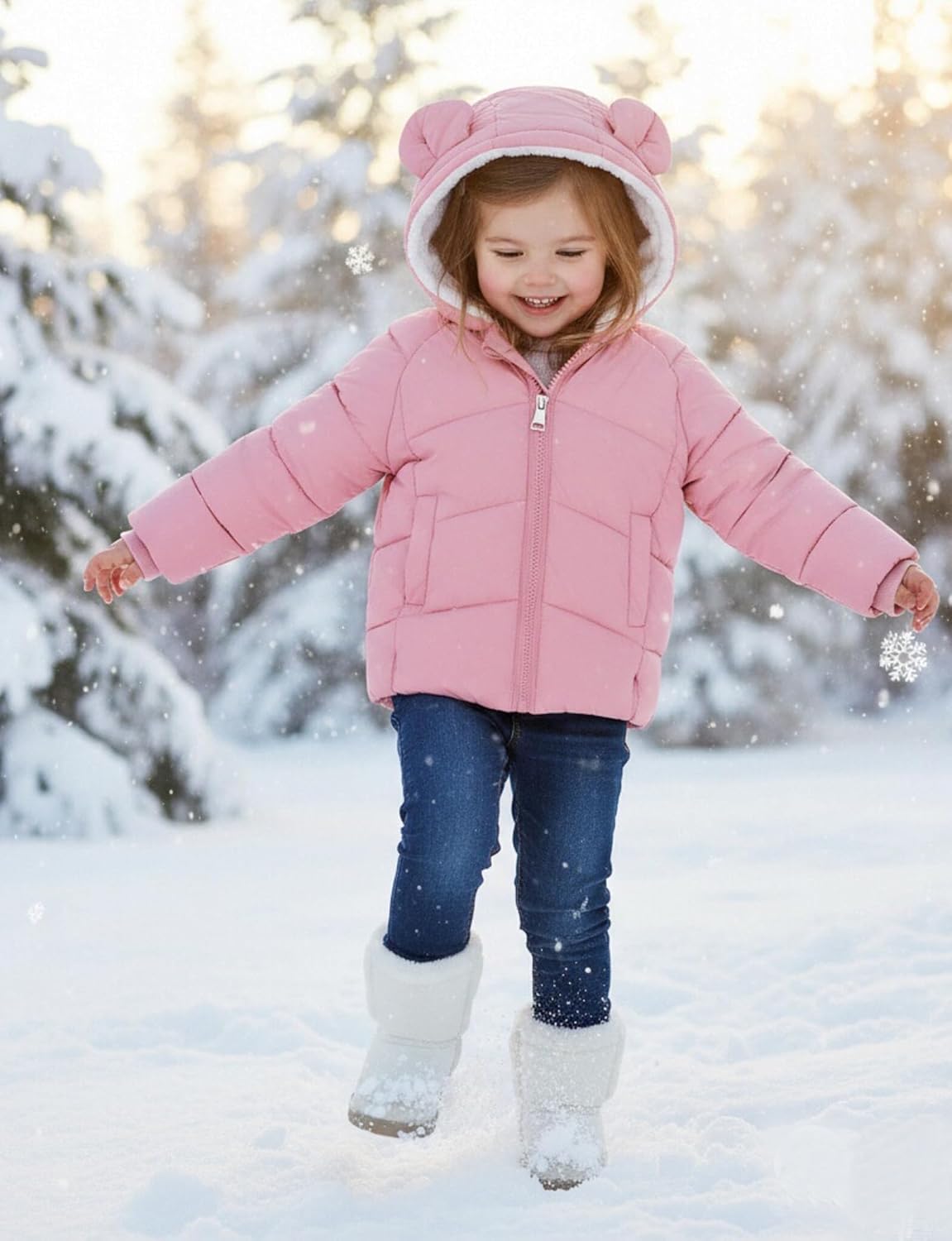 Baby Girls Boys Winter Coat Warm Fleece Jacket for Toddler Kids 6M-5T