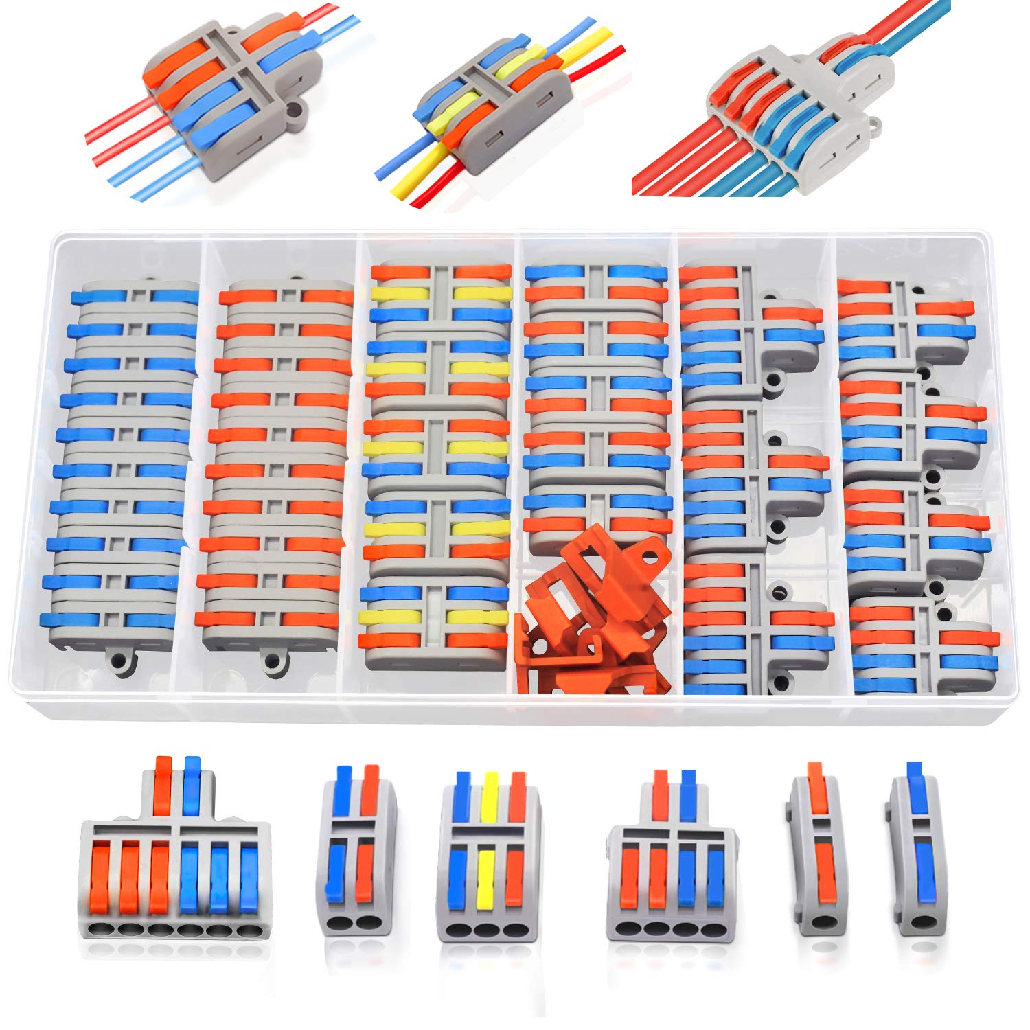 Buy Wire Connectors, 37Pack Electrical Connector Blocks, Compact Wire