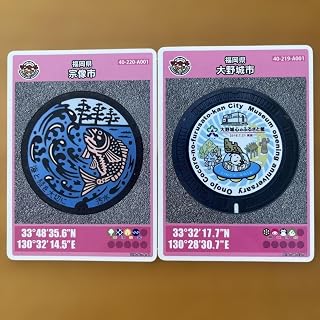 マンホールカード 福岡県 宗像市 大野城市 2枚セット