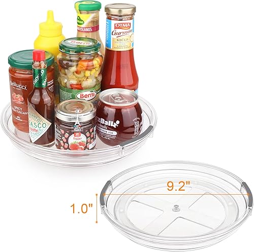 Miniatura 2 de Lazy Susan Organizador (1 nivel 9.2 pulgadas, redondo, paquete de 2 - gris)