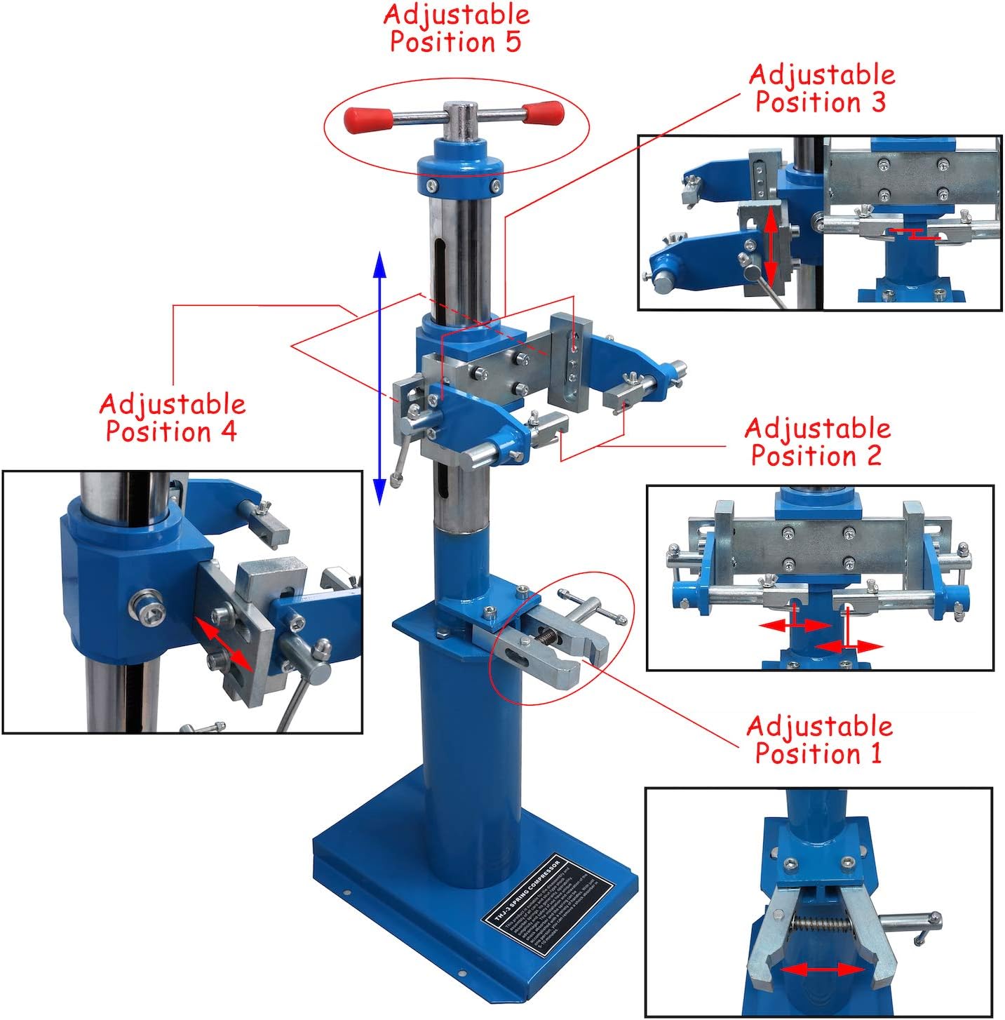 HongK- 10.2" To 17" Strut Coil Spring Press Compressors Hydraulic Tool Vehicle Auto Spring Compressor Kit [P/N: ET-CAR-FIX003A-Blue]