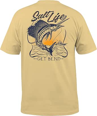Salt Life - Men's Buoyant Crab Short Sleeve Shirt, Golden Haze - XL