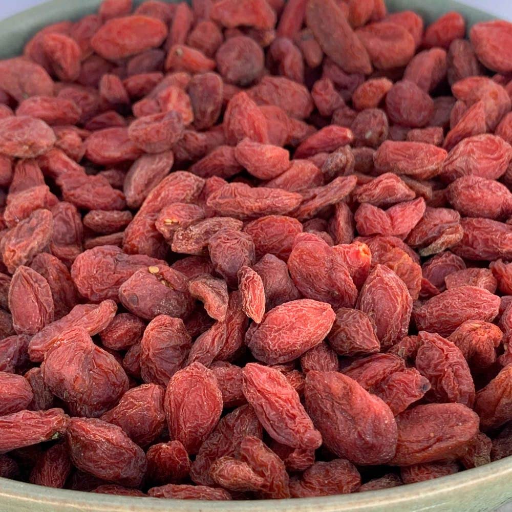 NULTHY 1kg - Bayas Goji BIO, Baya Roja Natural, Fuente de Nutrientes, Cultivo Ecológico