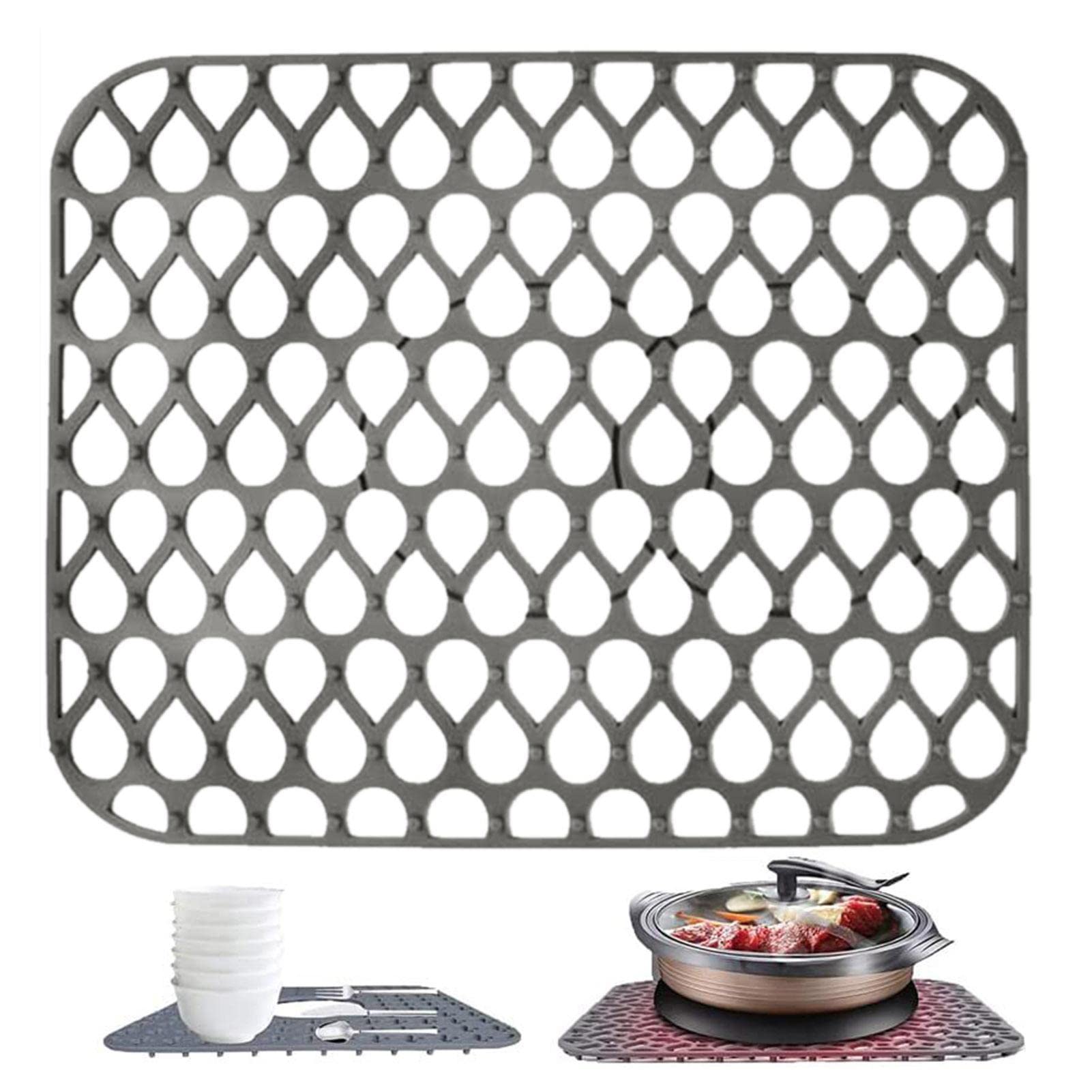 Tapis d'évier de cuisine avec drainage rapide Teksome 10 écoresponsable
