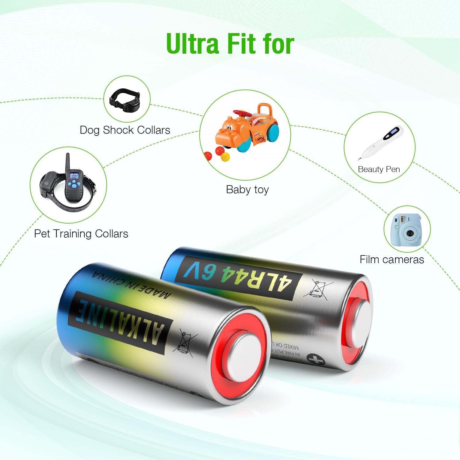EBL 6 Volt Battery 4LR44 Dog Collar Batteries (10 Pack) 6V Alkaline Batteries 476A / PX28A / A544 / K28A / L1325
