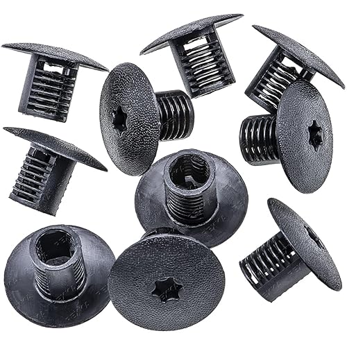 Rexka 10 clips de tuerca de retención de rejilla de capó compatibles con Chrysler 6503339 Calibre, brújula, Dakota, Durango, Grand Cherokee,