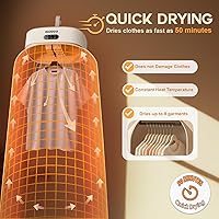 Vista 2 de MOJOCO Secadora de ropa portátil – Mini-secadora compacta para apartamentos, casas rodantes, viajes, pequeña máquina silenciosa de secado rápido