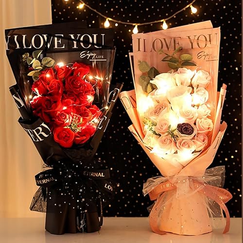 Miniatura 8 de 20 hojas de papel de regalo para ramo de flores, color negro, impermeable, ramo de flores de rosas, papel de envoltura de embalaje, papel de regalo