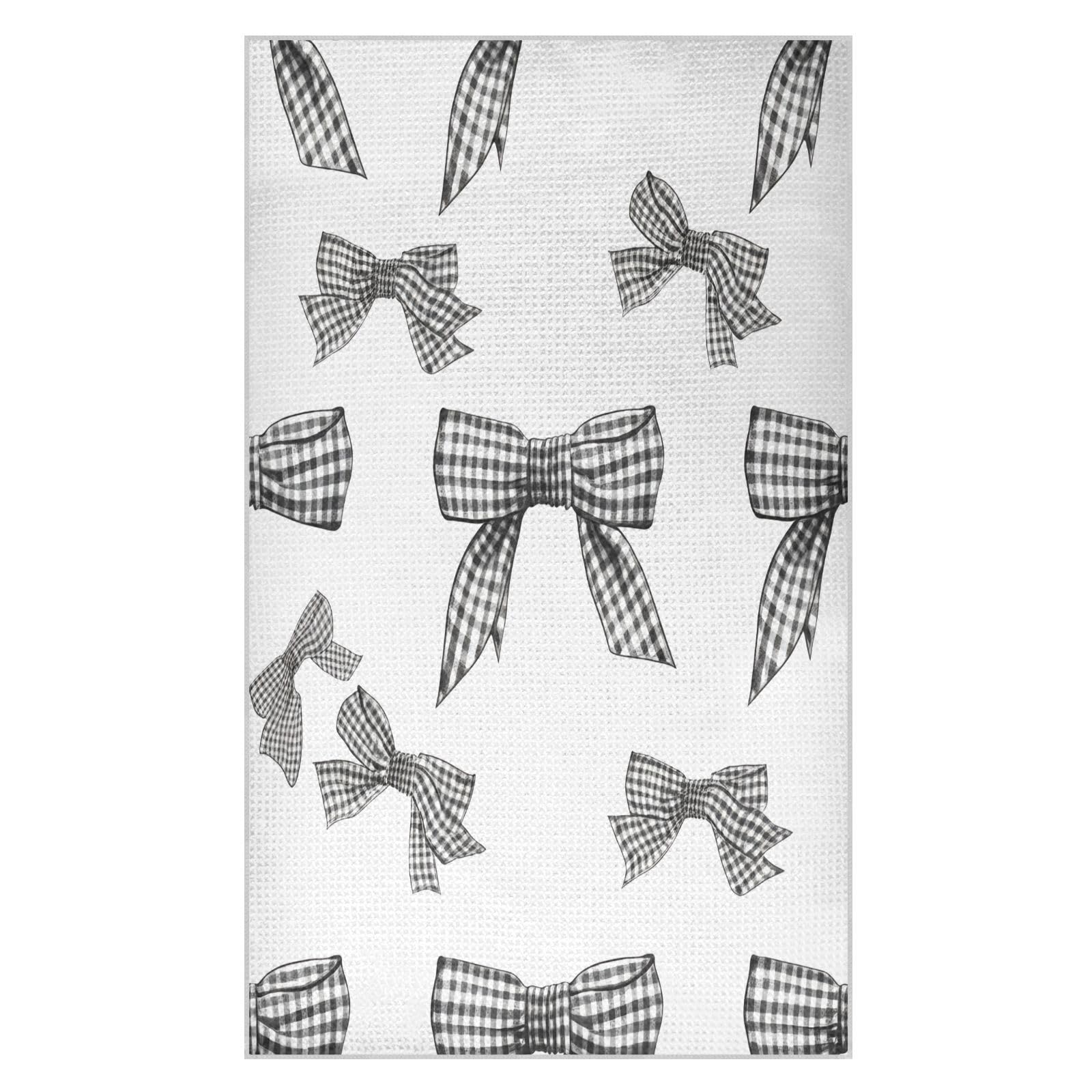 JiangGgen Bows Kitchen Towel 1-Pack Soft Absorbent Dish Towel
