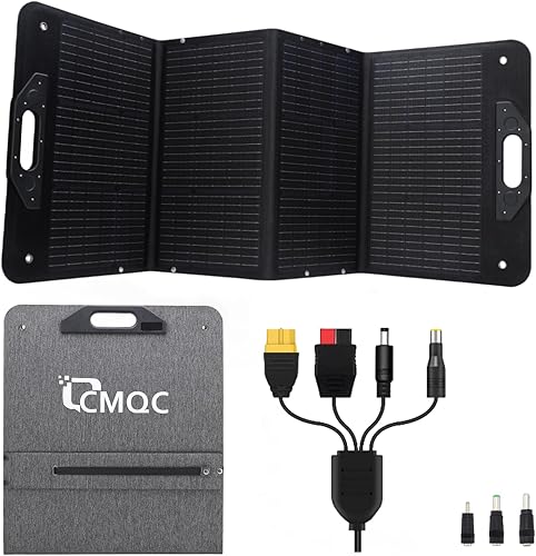 CMQC Panel solar portátil de 200 W, cargador solar plegable de 36 V, paneles solares para generador solar para teléfono, iPad, laptop, caravana,